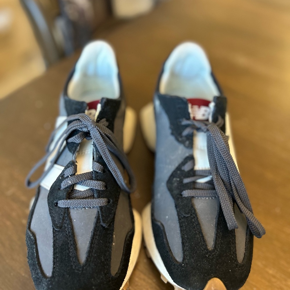 New Balance Black Gray White Athletic Sneakers - Picture 2 of 5